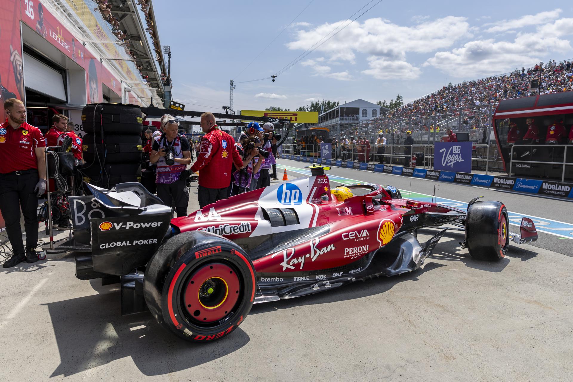 Lewis Hamilton en Canadá. La Fórmula 1 anunció este martes que Canadá seguirá siendo una de las citas del Mundial hasta 2035 EFE/EPA/SHAWN THEW/aRCHIVO