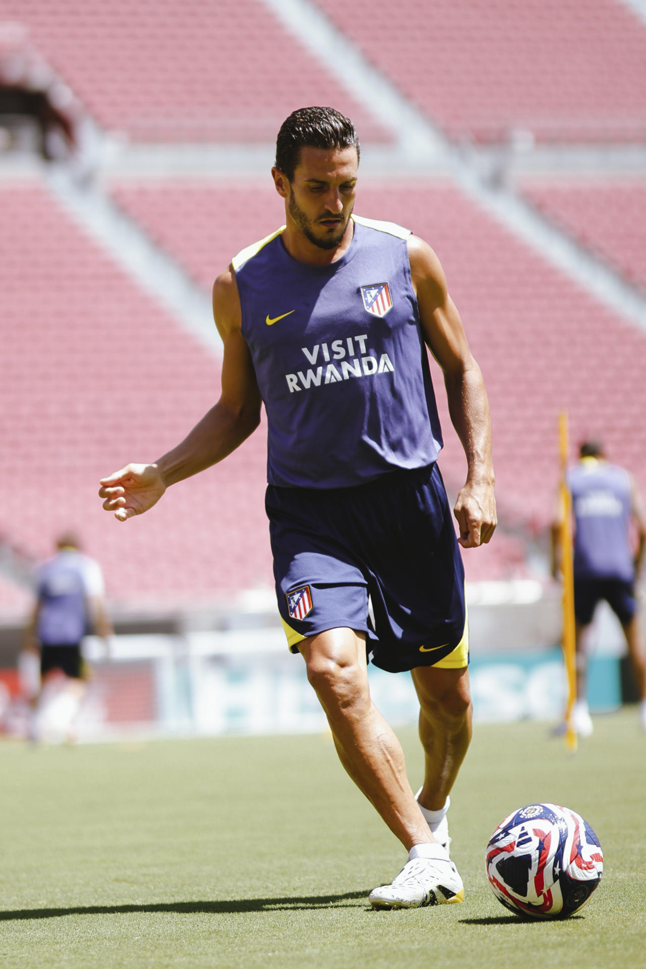 Fotografía cedida por el Atlético de Madrid del jugador Koke Resurrección durante un entrenamiento. EFE/Atlético de Madrid