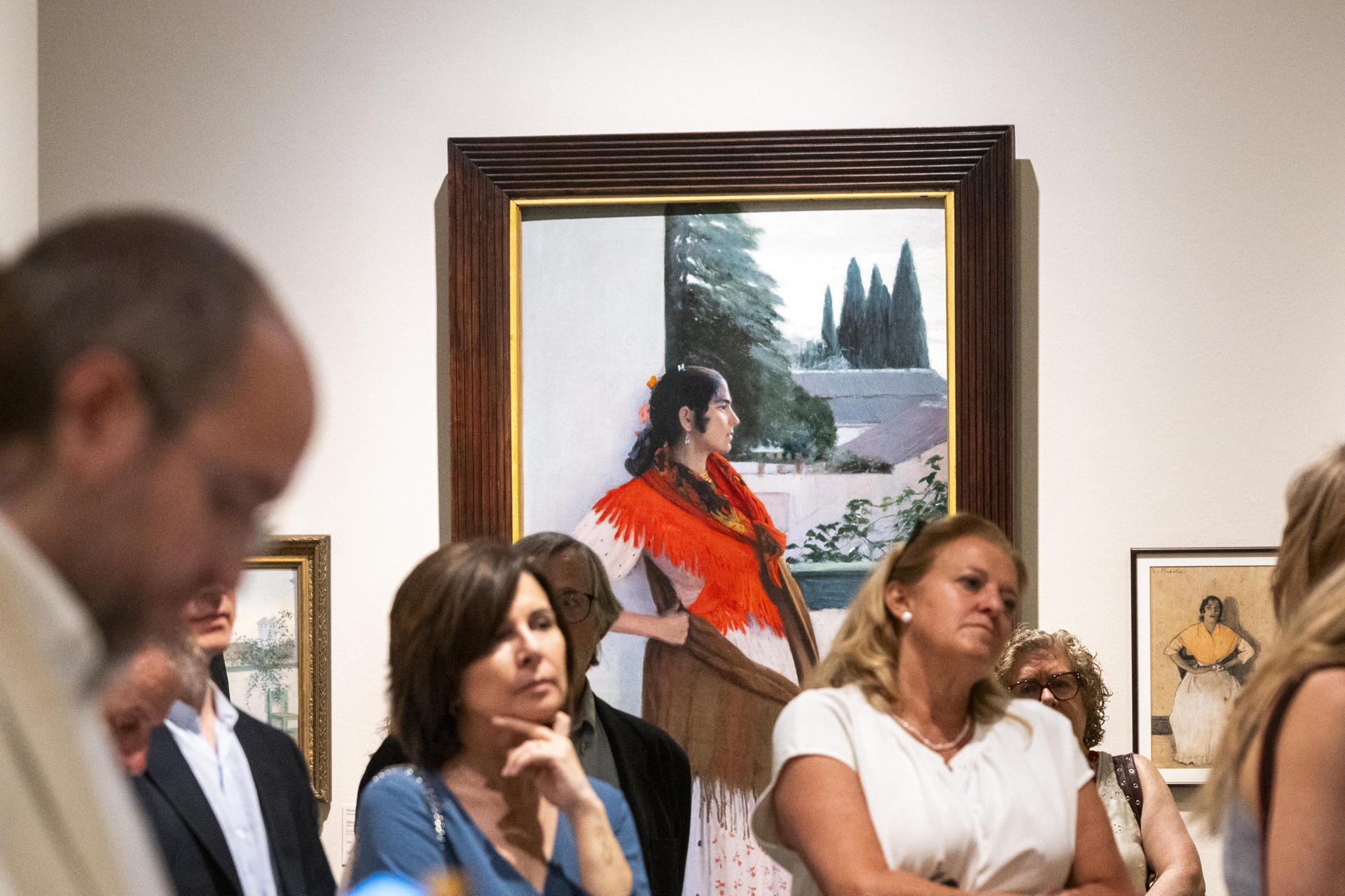 Inauguración de la exposición 'Rusiñol y la Alhambra. El despertar de un pintor poeta', en el Museo de Bellas Artes de Granada. EFE/Miguel Ángel Molina
