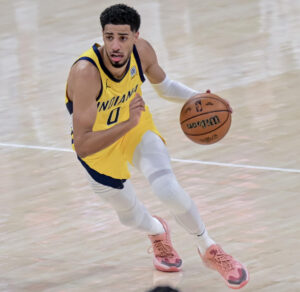 Fotografía de archivo del base de Indiana Pacers Tyrese Haliburton. EFE/EPA/MANUELA SOLDI