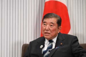 El primer ministro de Japón, Shigeru Ishiba, habla durante la Cumbre de Líderes del G7 en Kananaskis, Alberta, Canadá, el 17 de junio de 2025. EFE/EPA/LUKAS COCH AUSTRALIA AND NEW ZEALAND OUT