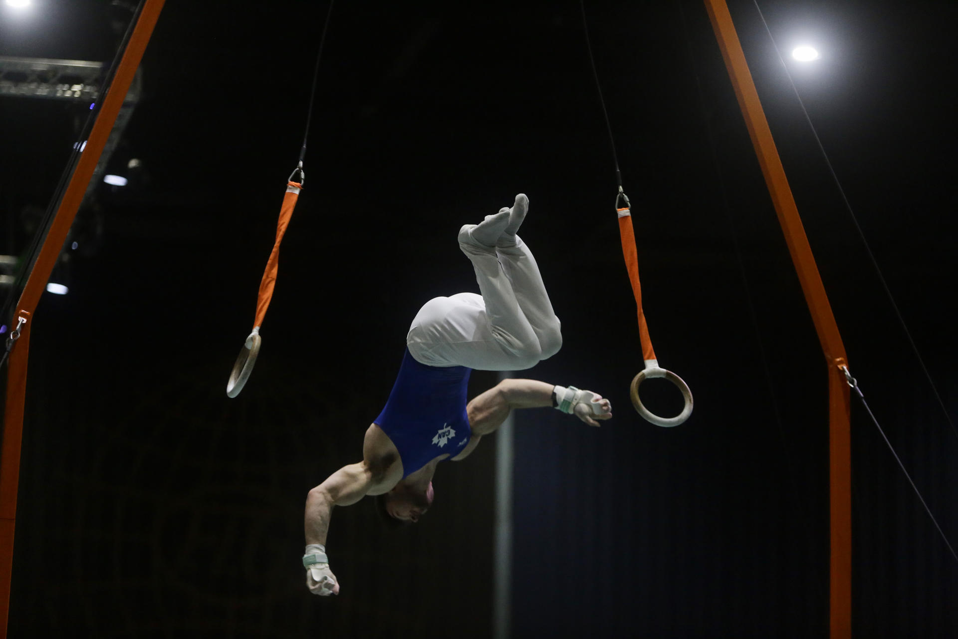 René Cournoyer de Canadá, participa en el Campeonato Panamericano de Gimnasia Artística de Adultos organizado por la Unión Panamericana de Gimnasia (UPAG) y la Federación Panameña de Gimnasia en Ciudad de Panamá (Panamá). EFE/ Carlos Lemos