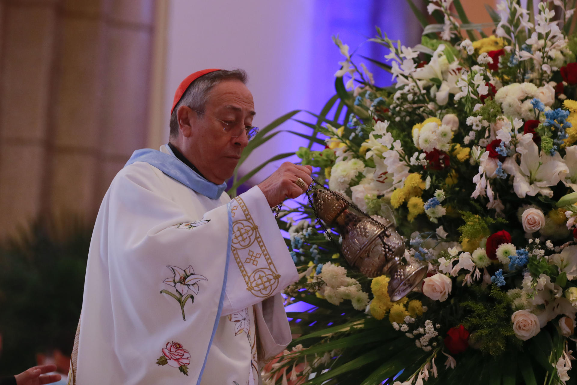 El cardenal hondureño Oscar Andrés Rodríguez, en una fotografía de archivo. EFE/Gustavo Amador