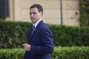 El lehendakari, Imanol Pradales, durante la XXVIII Conferencia de Presidentes, celebrada a principios del mes de junio en el Palau de Pedralbes de Barcelona. EFE/ Quique García