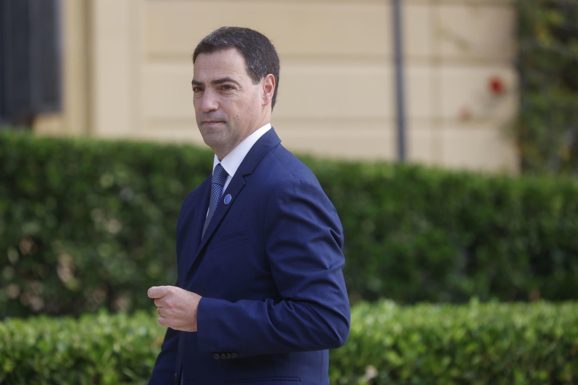 El lehendakari, Imanol Pradales, durante la XXVIII Conferencia de Presidentes, celebrada a principios del mes de junio en el Palau de Pedralbes de Barcelona. EFE/ Quique García