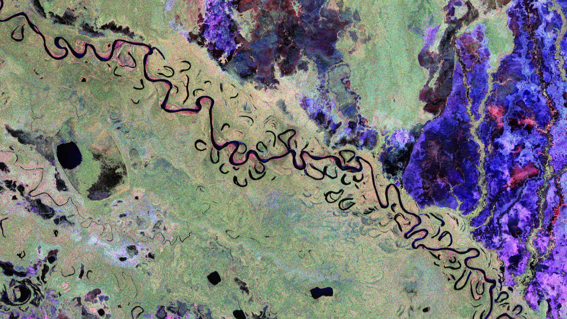 Vista del Rio Beni y sus bosques en Bolivia. La selva tropical de Indonesia o el Amazonas en Brasil son algunos de los ecosistemas que muestran las imágenes de satélite difundidas este lunes en primicia por la ESA, y que permiten analizar las reservas de CO2 en los bosques en el mundo. EFE/ ESA SOLO USO EDITORIAL SOLO DISPONIBLE PARA ILUSTRAR LA NOTICIA QUE ACOMPAÑA (CRÉDITO OBLIGATORIO)