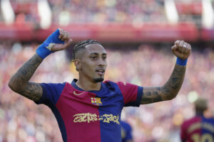 -El delantero del Barcelona Raphinha.-EFE/ Alberto Estévez