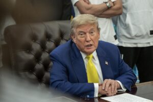 El presidente estadounidense, Donald Trump, en Washington, el 18 de junio de 2025. EFE/EPA/Ken Cedeno / POOL