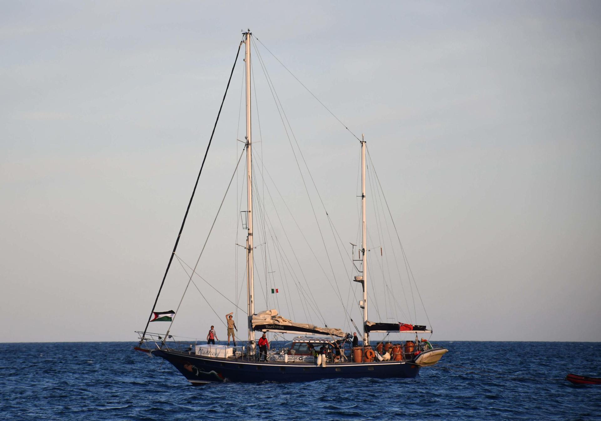 Fotografagía de archivo del Madleen, el barco de la Flotilla de la Libertad que se dirige a Gaza. EFE/EPA/ORIETTA SCARDINO