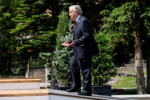 El secretario general de la ONU, António Guterres, clamó ante el Consejo de Seguridad por una salida diplomática a la guerra no declarada entre Israel e Irán, y dijo que se trata de un conflicto en el que está en juego "el futuro de la humanidad". EFE/EPA/SPENCER COLBY