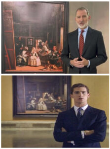 El vídeo del rey comentando 'Las Meninas', con el que el Museo del Prado ha celebrado sus mil directos en su canal de Instagram, no es el primero de Felipe VI ante este cuadro, uno de las más emblemáticos de la pinacoteca, pues en 1990, entonces como príncipe, presentó ante esta obra maestra un documental sobre Velázquez.Era el documental titulado 'Las Meninas', realizado por Pilar Miró y producido por la agencia EFE, en el que un serio príncipe relataba la técnica de Velázquez en relación con este famoso cuadro, en la sala del Museo del Prado en el que estaba situado, una pintura que 35 años después ha elegido de nuevo para estrenarse en un vídeo de Instagram. En 1990, el entonces príncipe de Asturias presentaba el documental sobre Diego de Silva y Velázquez y las 79 obras del artista que el Prado consiguió reunir en la mayor muestra que se había realizado hasta entonces sobre el pintor del Siglo de Oro. EFE/Príncipe F. / Museo del Prado  *****SOLO USO EDITORIAL/SOLO DISPONIBLE PARA ILUSTRAR LA NOTICIA QUE ACOMPAÑA (CRÉDITO OBLIGATORIO) *****