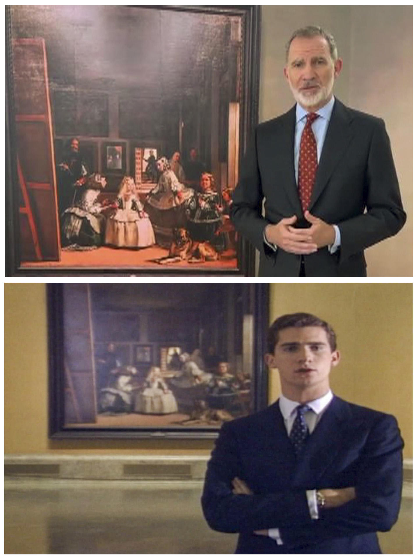El vídeo del rey comentando 'Las Meninas', con el que el Museo del Prado ha celebrado sus mil directos en su canal de Instagram, no es el primero de Felipe VI ante este cuadro, uno de las más emblemáticos de la pinacoteca, pues en 1990, entonces como príncipe, presentó ante esta obra maestra un documental sobre Velázquez.Era el documental titulado 'Las Meninas', realizado por Pilar Miró y producido por la agencia EFE, en el que un serio príncipe relataba la técnica de Velázquez en relación con este famoso cuadro, en la sala del Museo del Prado en el que estaba situado, una pintura que 35 años después ha elegido de nuevo para estrenarse en un vídeo de Instagram. En 1990, el entonces príncipe de Asturias presentaba el documental sobre Diego de Silva y Velázquez y las 79 obras del artista que el Prado consiguió reunir en la mayor muestra que se había realizado hasta entonces sobre el pintor del Siglo de Oro. EFE/Príncipe F. / Museo del Prado  *****SOLO USO EDITORIAL/SOLO DISPONIBLE PARA ILUSTRAR LA NOTICIA QUE ACOMPAÑA (CRÉDITO OBLIGATORIO) *****