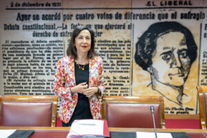 La ministra de Defensa, Margarita Robles (2i) comparece ante la Comisión de Defensa del Senado este viernes. EFE/ David Corral /Ministerio de Defensa / SOLO USO EDITORIAL/SOLO DISPONIBLE PARA ILUSTRAR LA NOTICIA QUE ACOMPAÑA (CRÉDITO OBLIGATORIO)