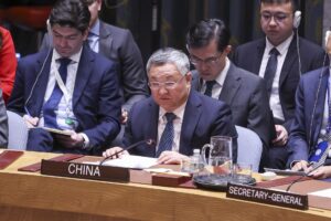 Fotografía de archivo del embajador chino ante la ONU, Fu Cong. EFE/EPA/Sarah Yenesel