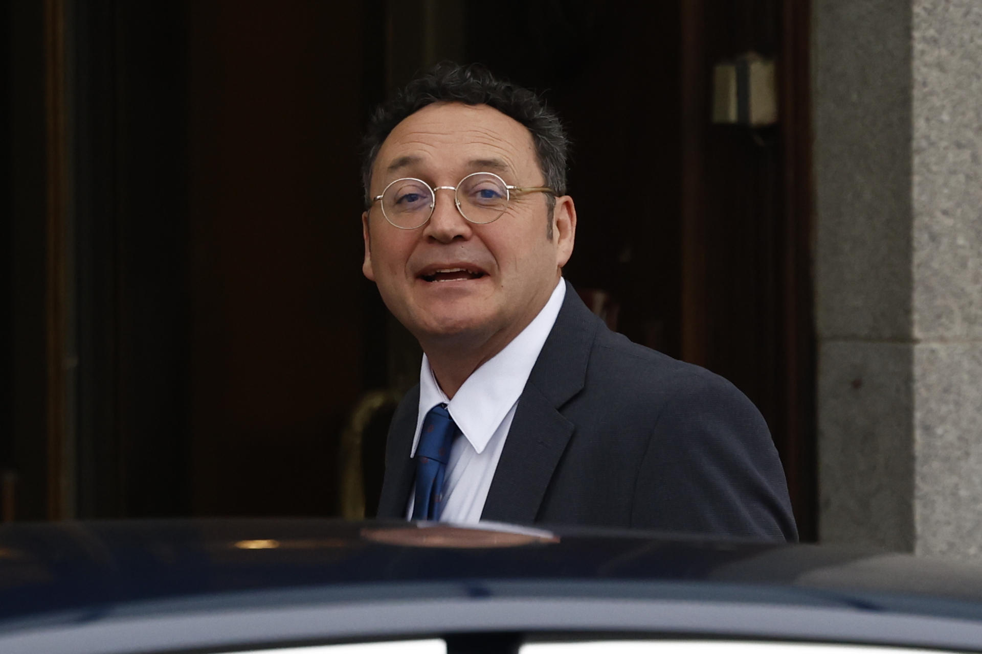 Imagen de archivo del fiscal general del Estado, Álvaro García Ortiz, el día de  su comparecencia como investigado en el Tribunal Supremo. EFE/Daniel González
