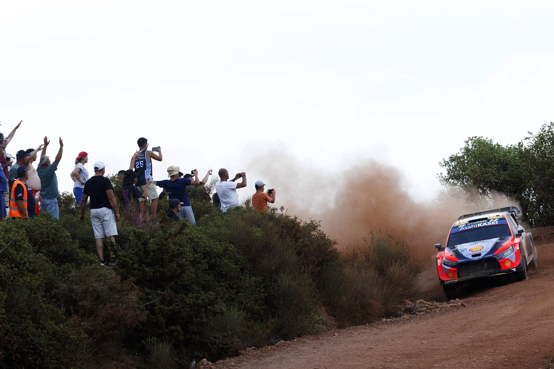 El estonio Ott Tänak (Hyundai i20) EFE/EPA/ACHILLEAS CHIRAS