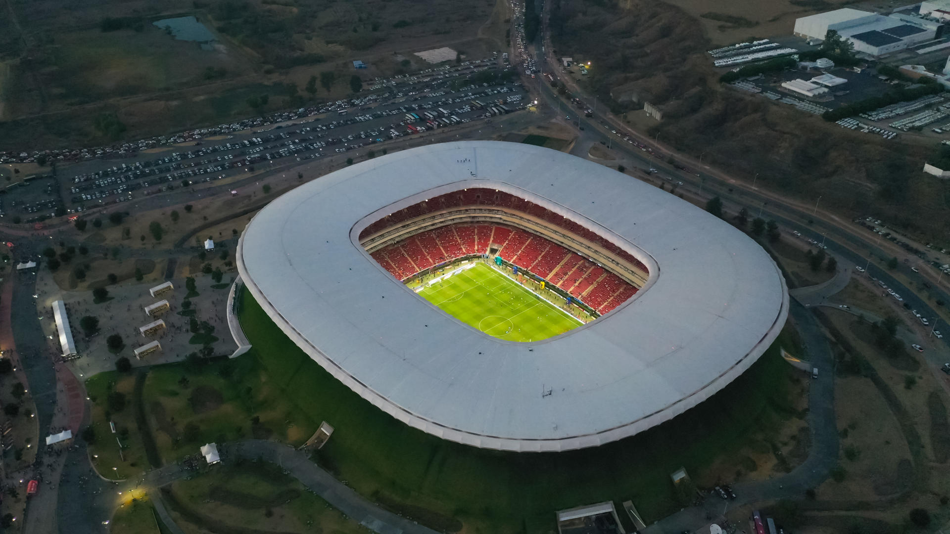 Fotografía aérea del 8 de marzo de 2025 del estadio Akron en Guadalajara (México). Imagen de archivo. EFE/ Francisco Guasco