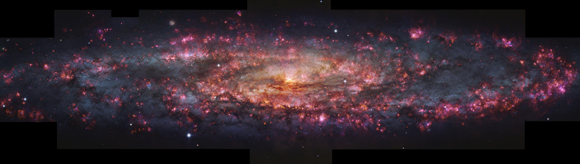 Un equipo internacional de astrónomos ha captado con ayuda del telescopio de largo alcance (VLT), situado en el observatorio de Cerro Paranal, en el desierto chileno de Atacama, la imagen más detallada de la "Galaxia del Escultor" con miles de colores simultáneamente que revela características nunca antes vistas de esta galaxia cercana. EFE/European Southern Observatory / SOLO USO EDITORIAL/SOLO DISPONIBLE PARA ILUSTRAR LA NOTICIA QUE ACOMPAÑA (CRÉDITO OBLIGATORIO)