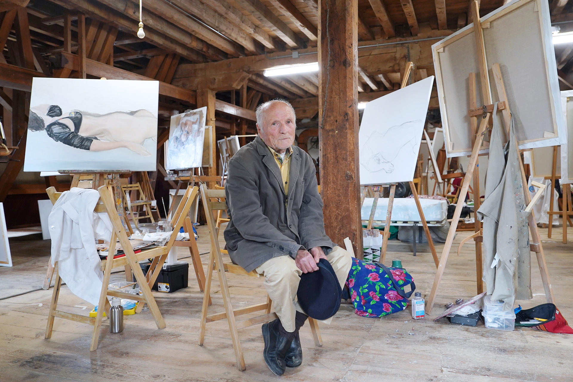 Imagen de archivo del pintor y escultor Antonio López. EFE/Nacho Gallego