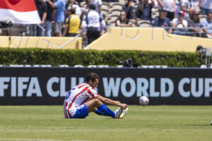 Koke lamenta este lunes en Pasadena (California) la eliminación de Atlético de Madrid del Mundial de Clubes en la fase de grupos. EFE/Ángel Colmenares