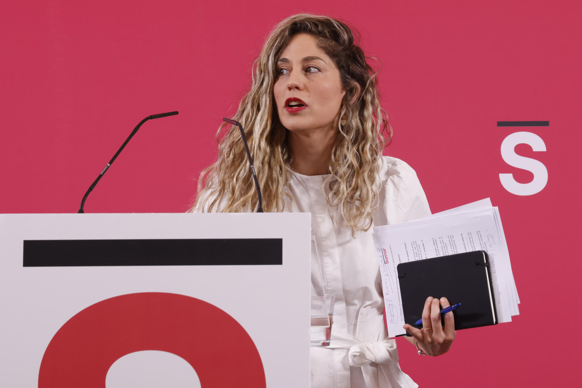 La coordinadora de Sumar, Lara Hernández en una imagen de archivo. EFE/ Blanca Millez