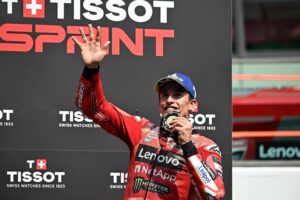 El piloto español de MotoGP Marc Márquez, del Ducati Lenovo Team, tras la sesión de clasificación del Gran Premio de Italia de Motociclismo en el circuito de Mugello en Scarperia, Italia. EEFE/EPA/CLAUDIO GIOVANNINI