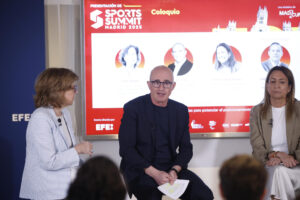 MADRID, 03/06/2025.- Óscar Vilda, CEO de DAZN España y Portugal, este martes durante la presentación del "Sports Summit Madrid 2025" en la sede de la Agencia EFE en Madrid. EFE/David Fernández