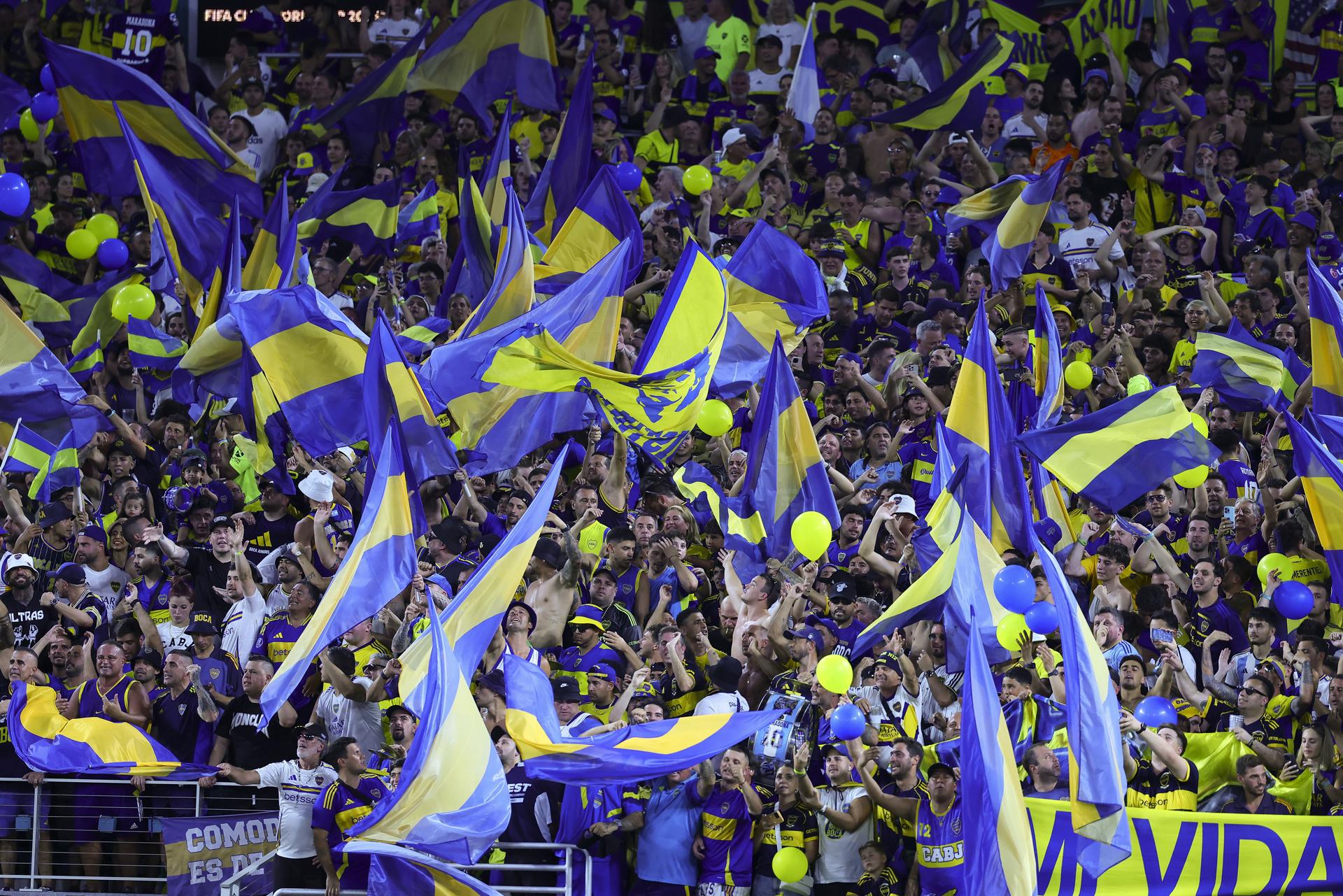 Los hinchas de Boca Juniors, incondicionales a su equipo en el Mundial de Clubes 2025. EFE/EPA/CRISTOBAL HERRERA-ULASHKEVICH