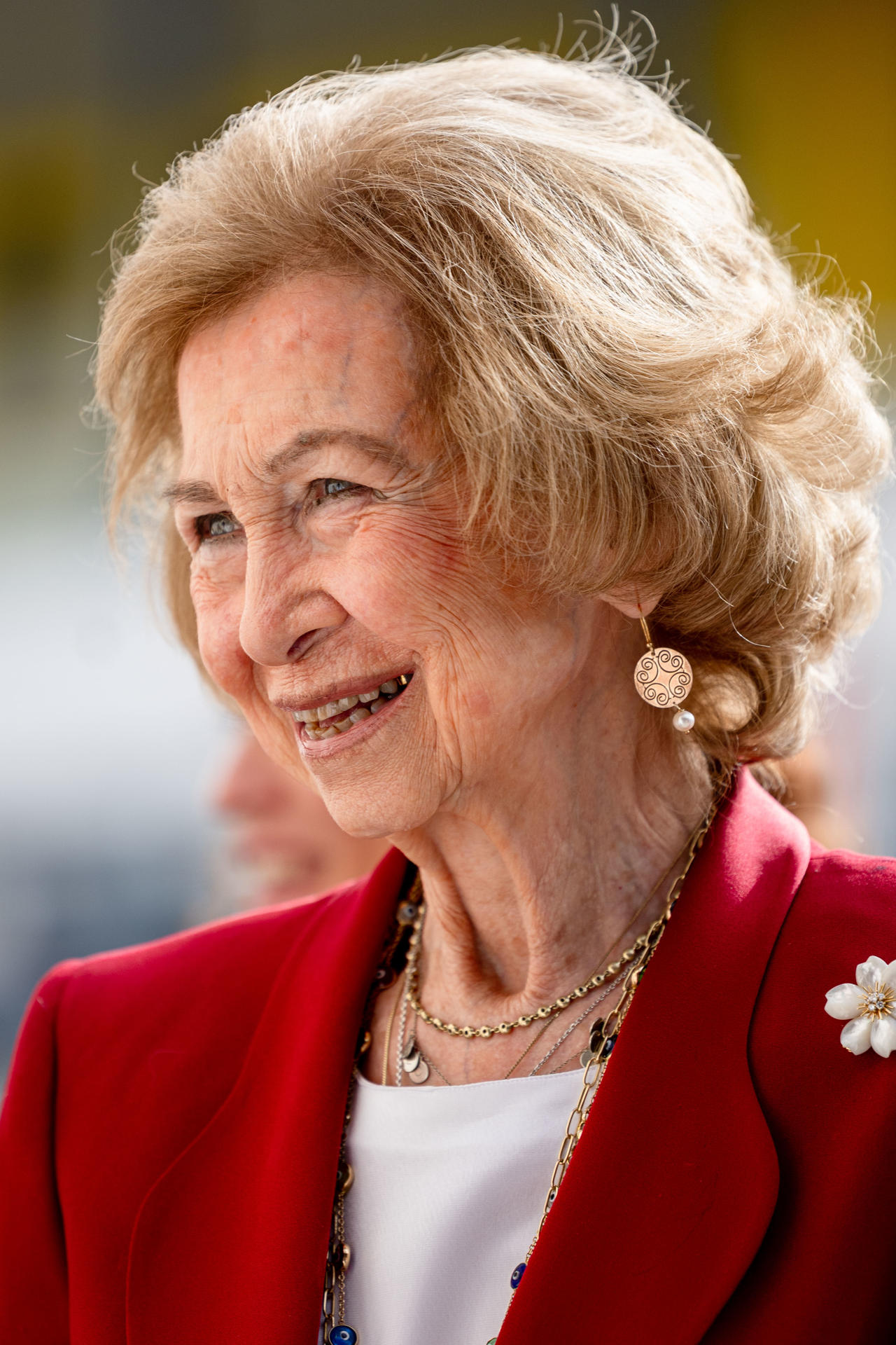 La reina Sofía durante la clausura del II Congreso sobre ELA Manolo Barrós, este jueves en Madrid. EFE/ Daniel Gonzalez
