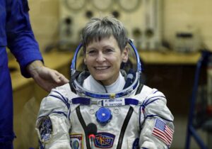 La astronauta estadounidense Peggy Whitson en una foto de archivo. EFE/Yuri Kochetkov