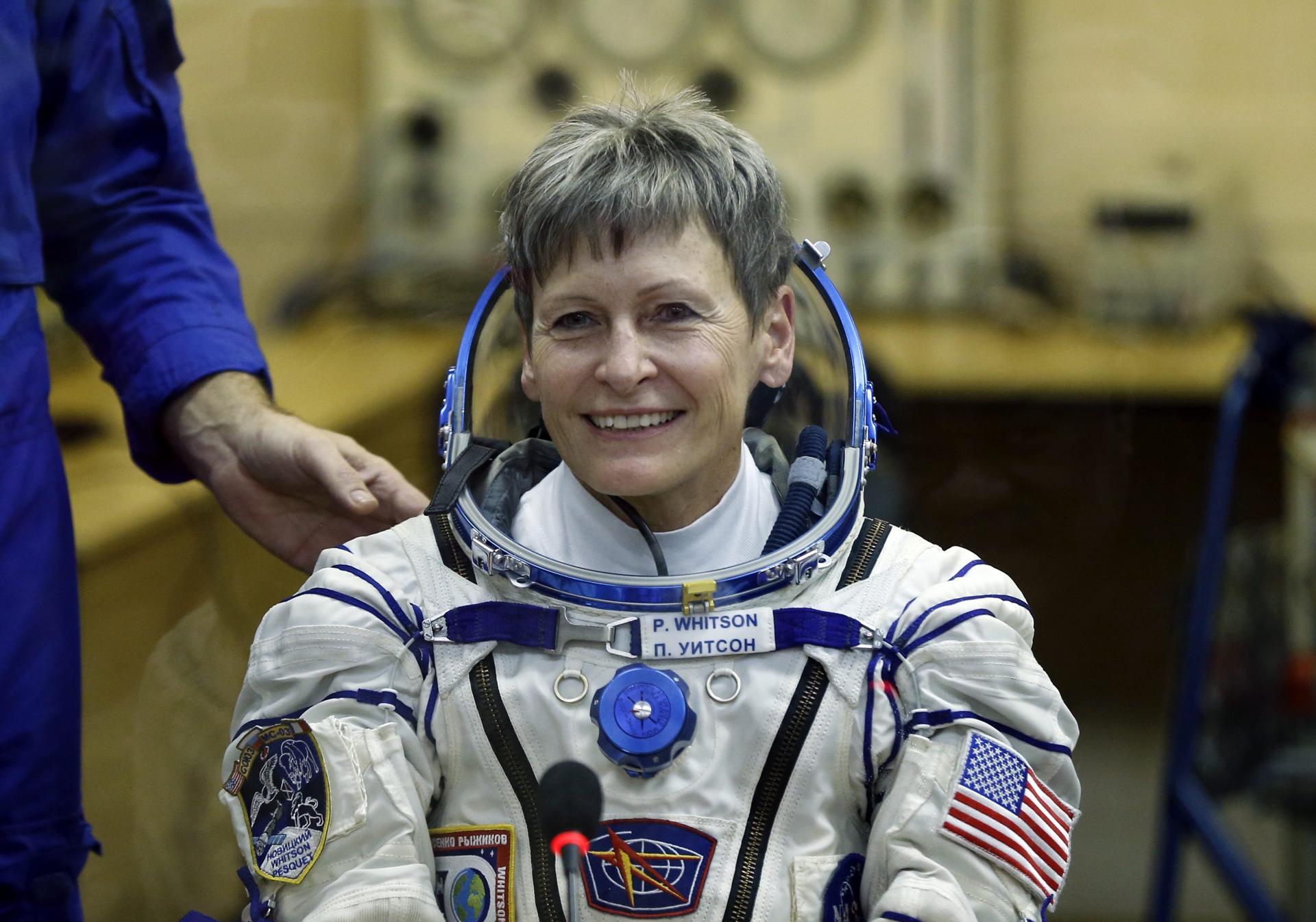 La astronauta estadounidense Peggy Whitson en una foto de archivo. EFE/Yuri Kochetkov