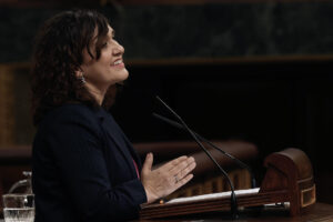 Foto de archivo de María Guijarro durante una intervención en el pleno Del Congreso. EFE/ J.P.Gandul