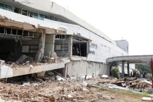 Fotografía de archivo de un hospital en Naipyidó, la capital de Birmania, tras el terremoto que azotó el país.
EFE/EPA/NYEIN CHAN NAING