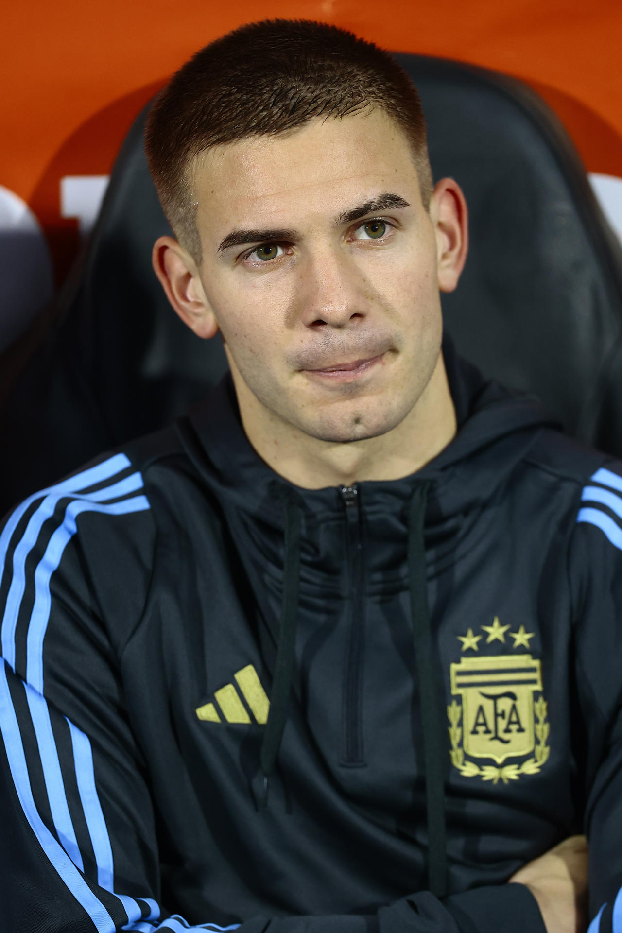 Franco Mastantuono de Argentina durante el partido de las eliminatorias sudamericanas para el Mundial de 2026 ante Chile. EFE/Osvaldo Villarroel