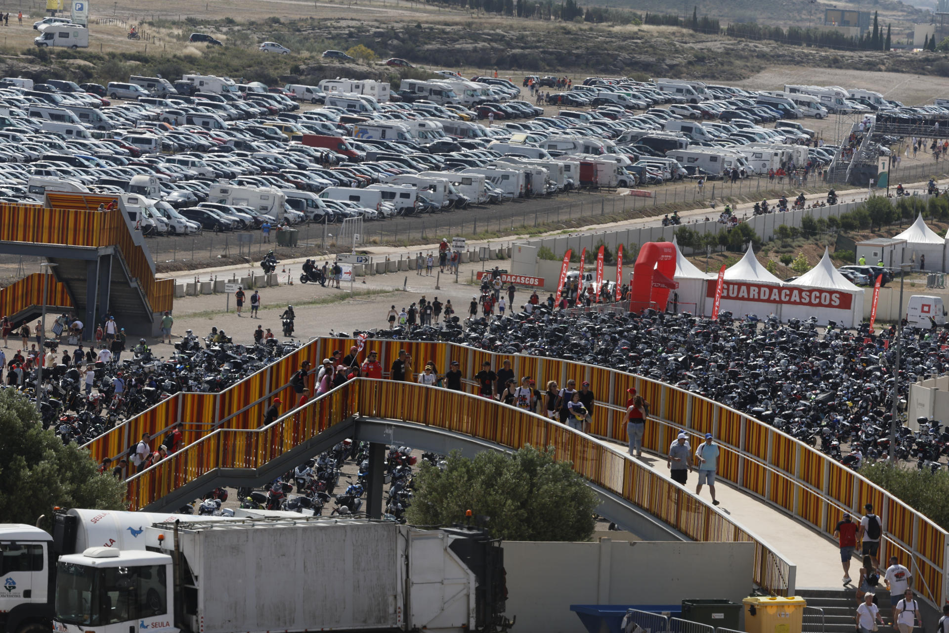 El circuito de Motorland Alcañiz en Teruel durante el Gran Premio de Aragón de Motociclismo. EFE/Javier Cebollada
