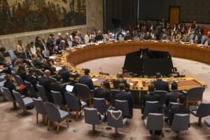 Fotografía de archivo de una sesión del Consejo de Seguridad de la ONU en Nueva York(EE.UU.).EFE/EPA/SARAH YENESEL