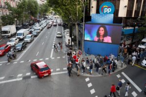 La sede del Partido Popular, en la madrileña calle Génova. EFE/Mariscal