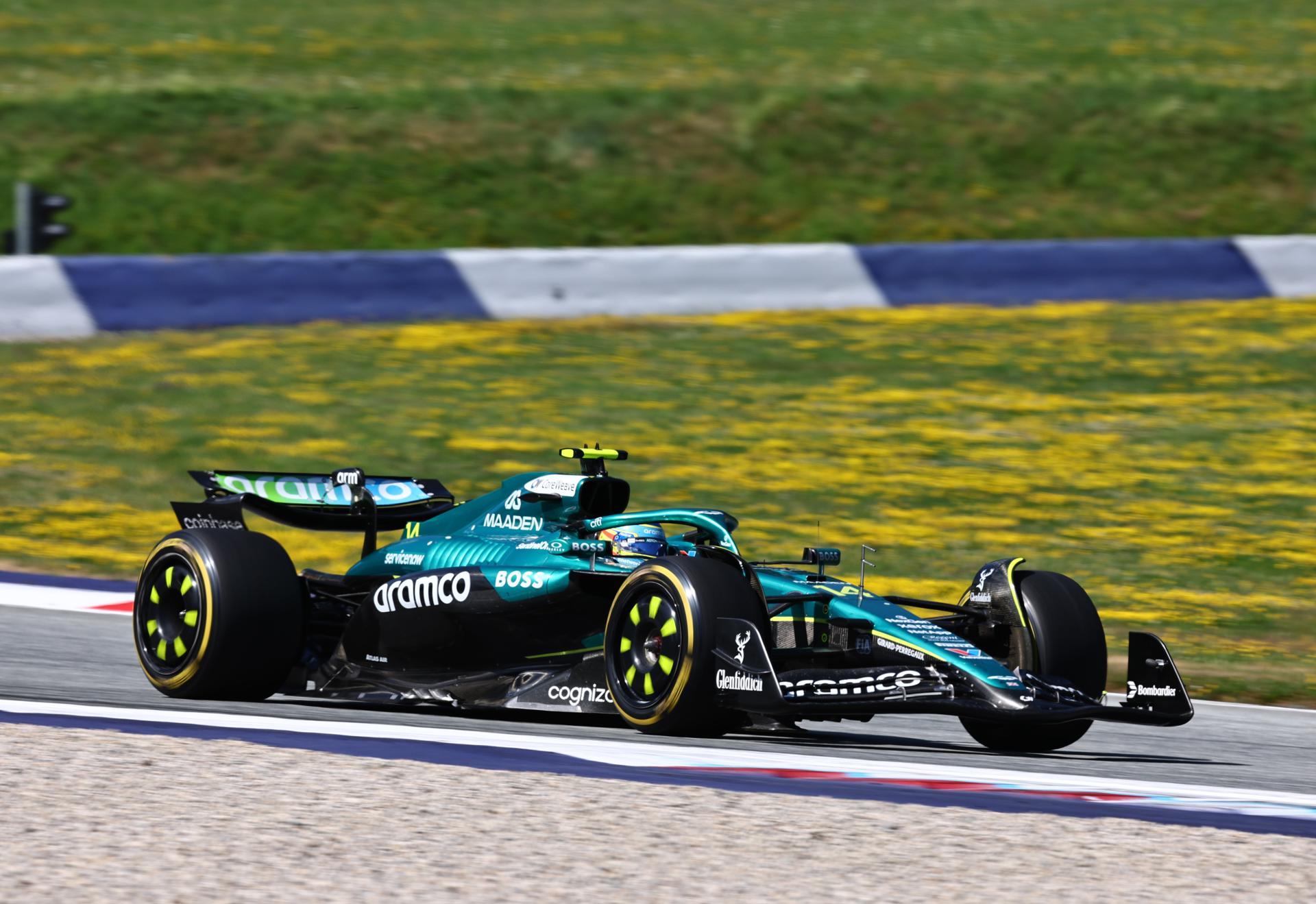 El español Fernando Alonso (Aston Martin), en el Red Bull Ring de Spielberg (Estiria) . EFE/EPA/ANNA SZILAGYI