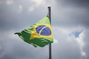 Fotografía del 7 de noviembre del 2024 donde se observa una bandera de Brasil. EFE/ Miguel Gutiérrez