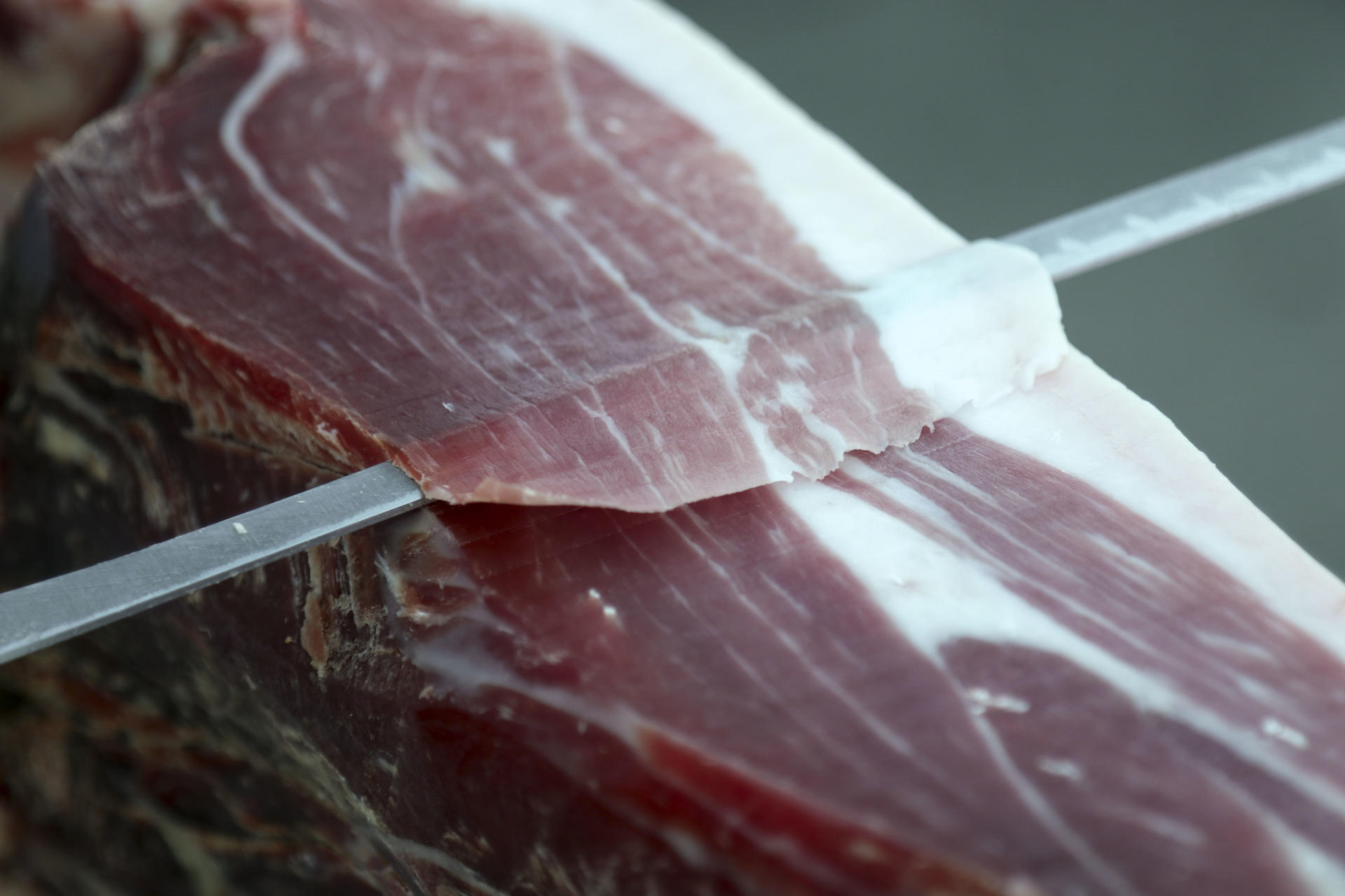 Medio centenar de cortadores de jamón llegados de cinco comunidades autónomas participan este domingo en la Plaza Mayor de Zamora en un encuentro solidario en el que se reparten unos 2.500 platos de jamón ibérico para recaudar fondos para la Asociación Española Contra el Cáncer (AECC) de Zamora. Además de dar gusto al paladar, este I Encuentro Benéfico de Cortadores de Jamón de Zamora ha visibilizado la solidaridad de los expertos en cortar jamón a cuchillo, que han trabajado desinteresadamente, como una cuarentena de establecimientos de alimentación y cárnicos de Zamora que han donado los jamones, a los que se han sumado algunas industrias de Denominación de Origen Guijuelo. EFE/ Mariam A. Montesinos