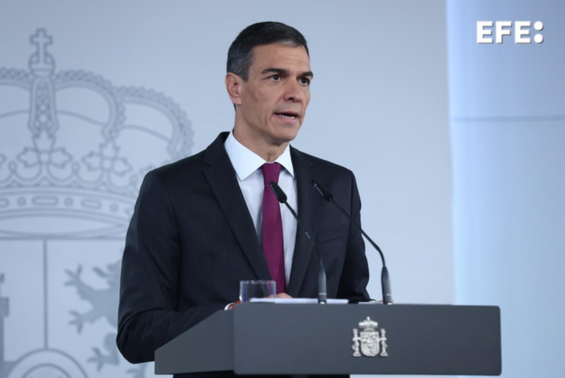 Imagen de archivo del presidente del Gobierno de España, Pedro Sanchez. EFE/EPA/FERNANDO CALVO