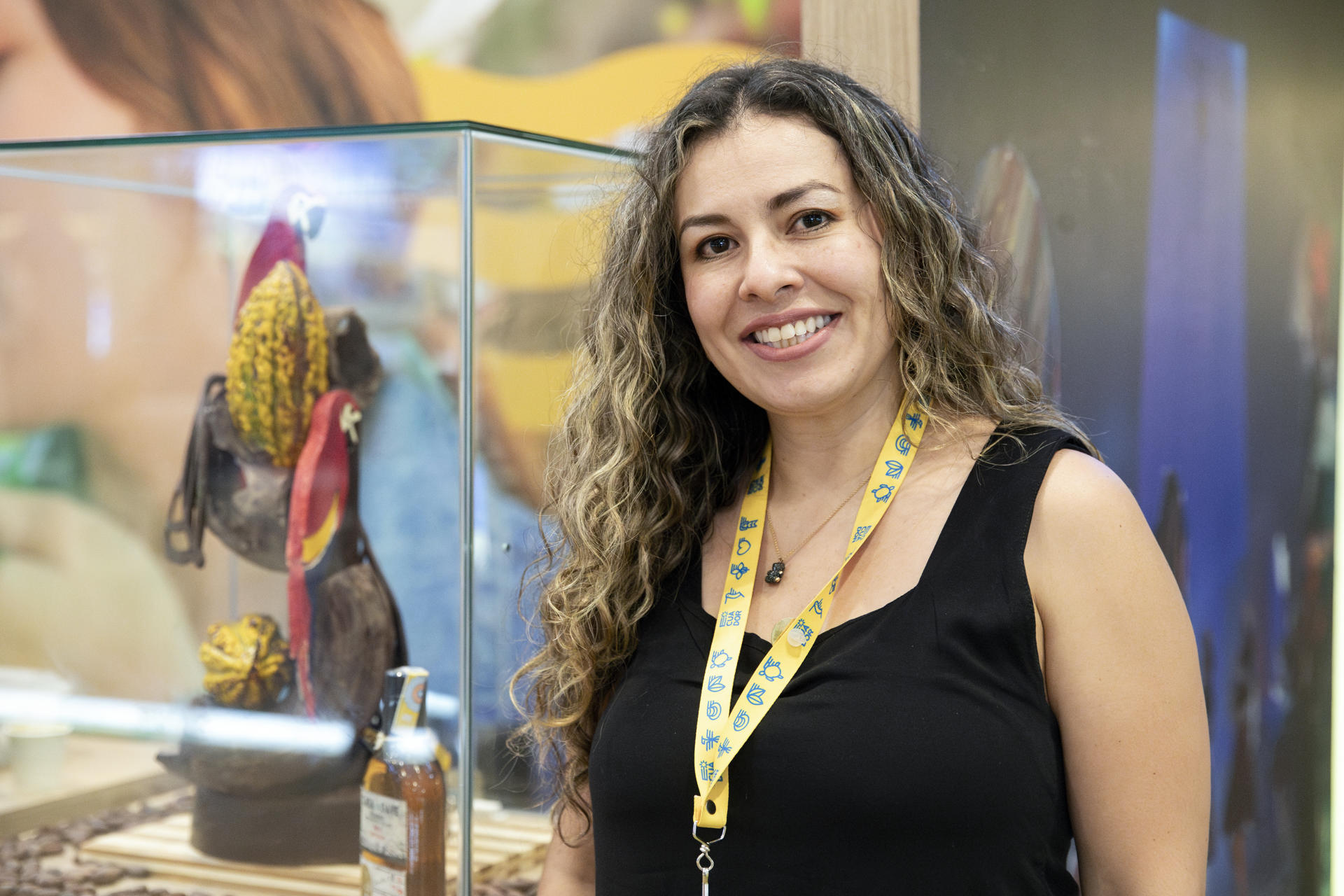 La directora de Turismo de Negocios y Atracción de Eventos de Quito Turismo, Irene Guijarro, participa en la feria de turismo de reuniones FIEXPO Latinoamérica 2025, este jueves en San José (Costa Rica). EFE/ Jeffrey Arguedas