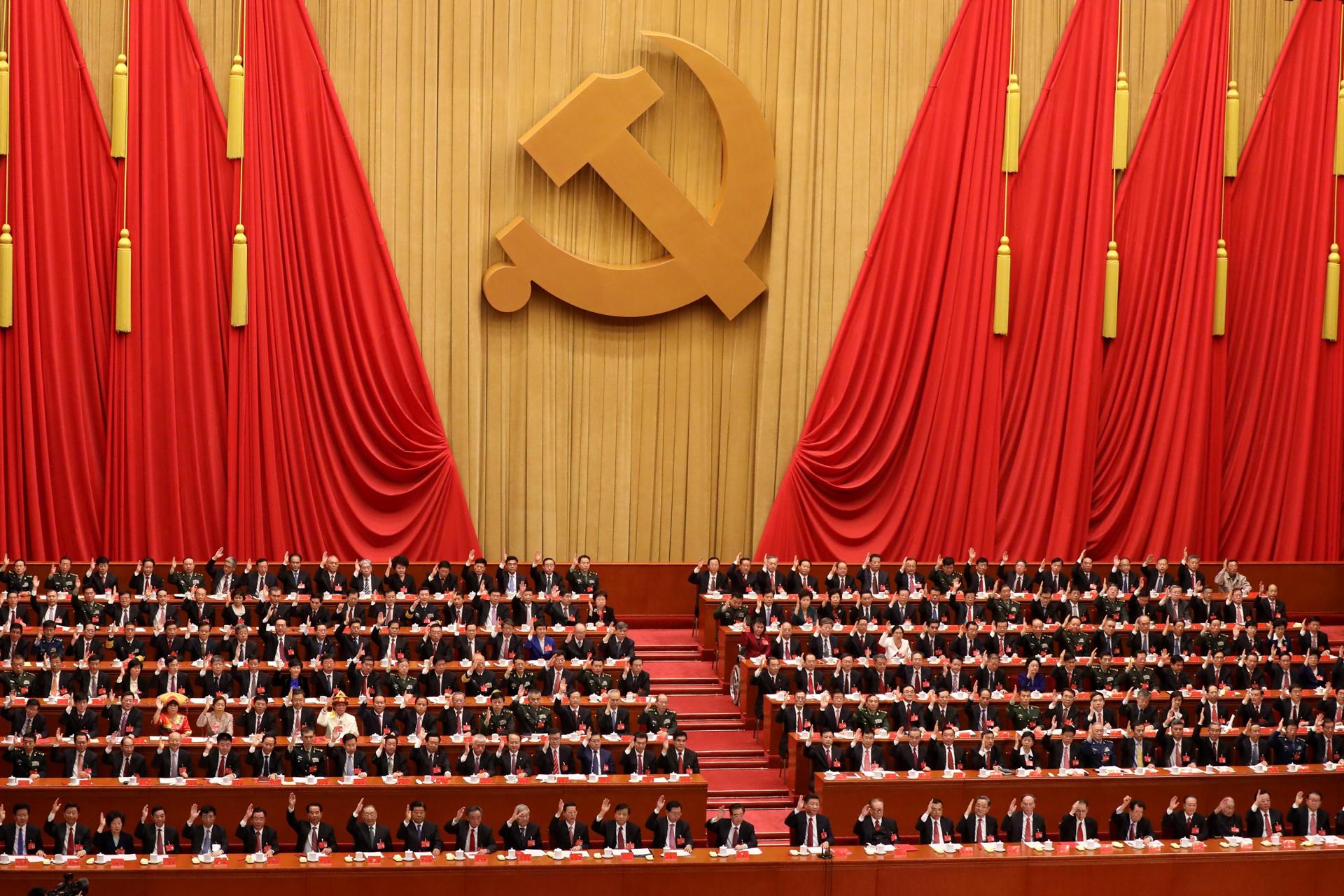 Foto de archivo de la ceremonia de clausura de un Congreso Nacional del Partido Comunista de China (PCCh) que en el Gran Palacio del Pueblo, en Pekín. EFE/ Wu Hong