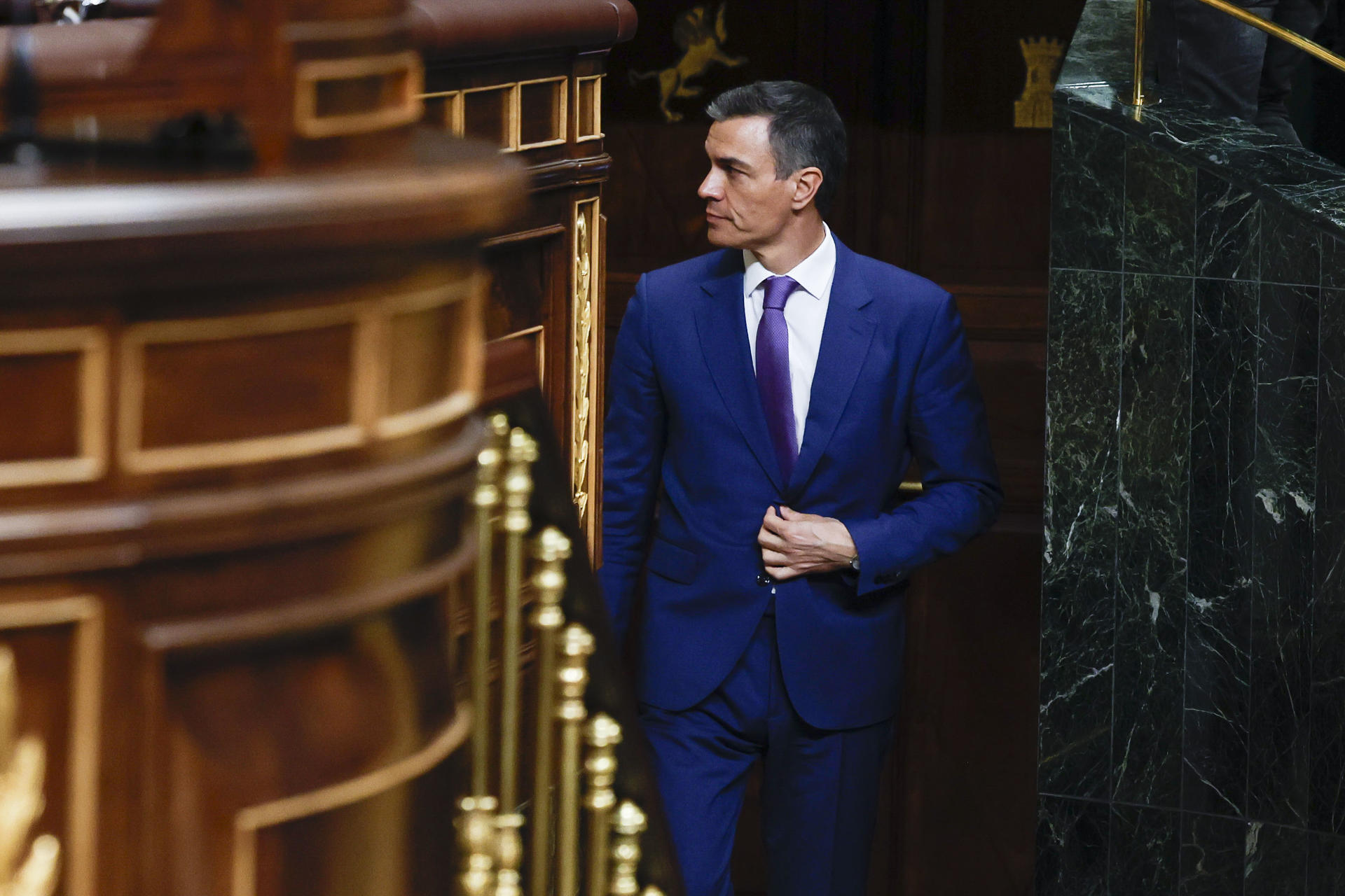 Imagen de archivo del presidente del Gobierno, Pedro Sánchez, en el Congreso. EFE/ J.J. Guillén