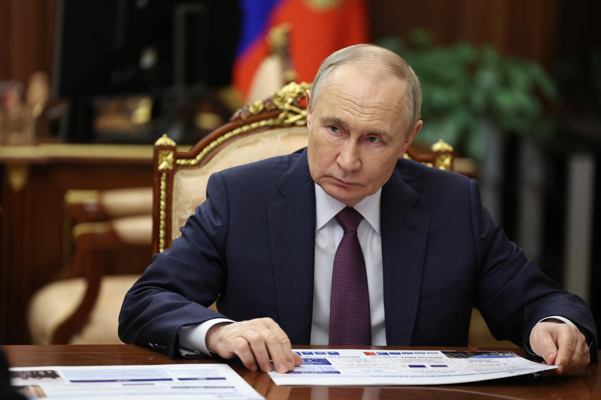 El presidente ruso, Vladímir Putin, en el Kremlin de Moscú, Rusia, el 16 de junio de 2025. (Rusia, Moscú) EFE/GAVRIIL GRIGOROV/SPUTNIK