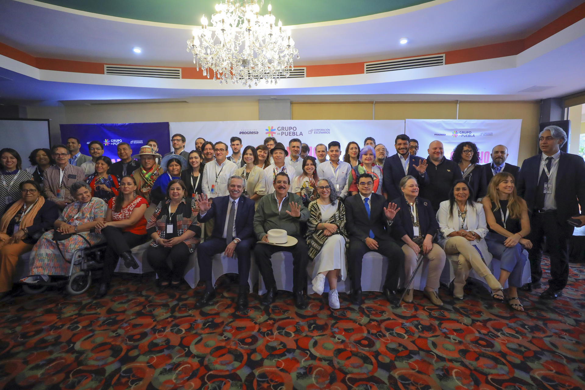 Fotografía de archivo de los participantes en la reunión del Grupo de Puebla, en Tegucigalpa (Honduras). EFE/ Gustavo Amador