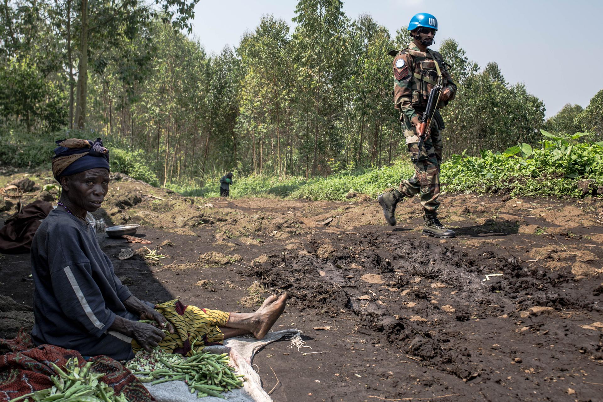 Imagen de archivo de cascos azules de la misión de paz de la ONU en la República Democrática del Congo (RDC). EFE/ Patricia Martínez