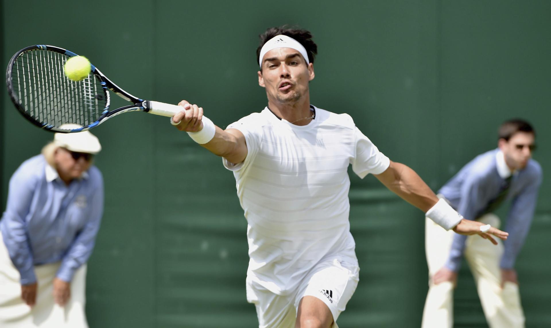 El tenista italiano Fabio Fognini en Wimbledon,Reino Unido.. EFE/Andy Rain