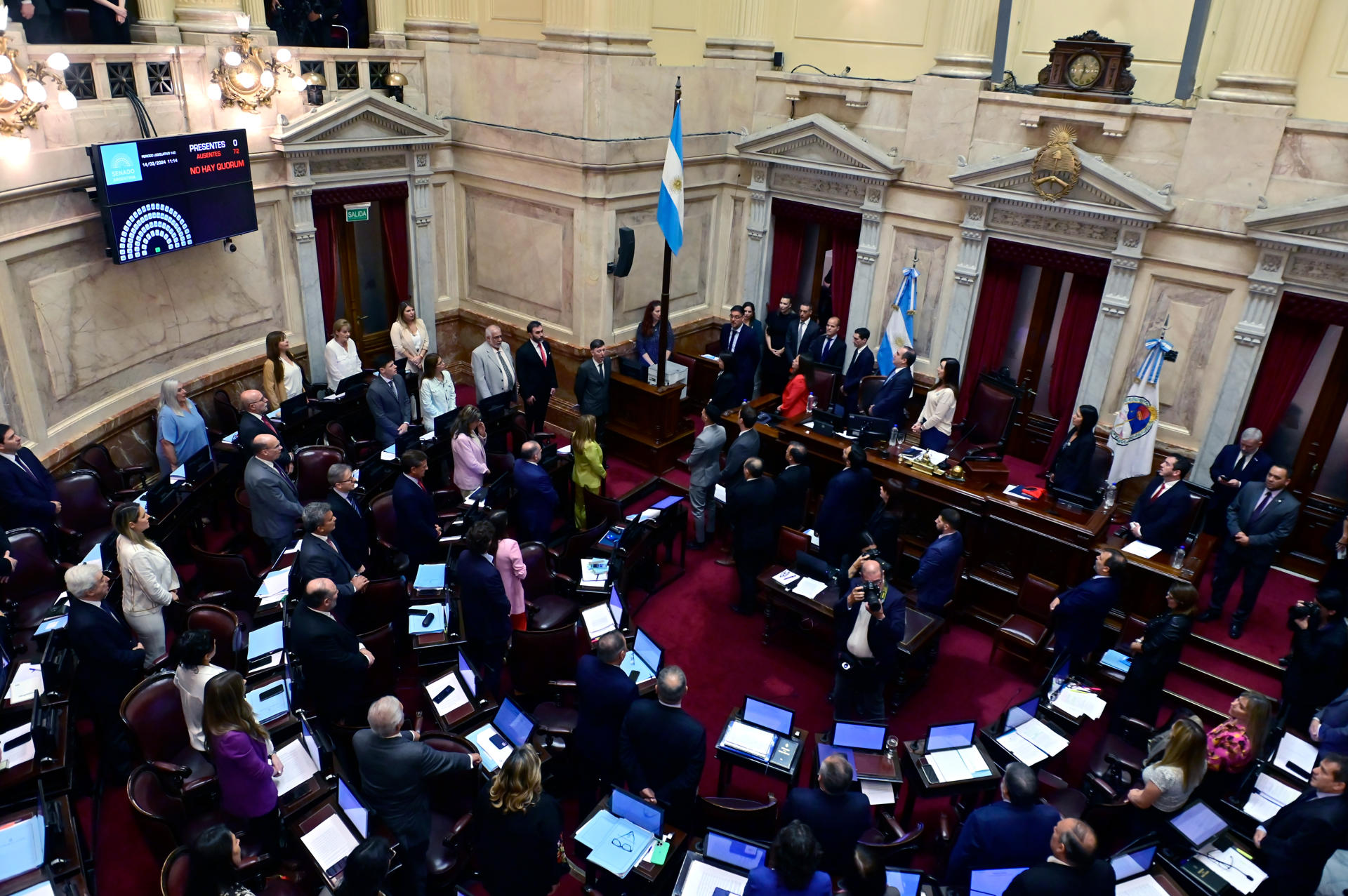 Fotografía de archivo de una vista general de la sesión de debate en el Senado. EFE/ Matías Martin Campaya