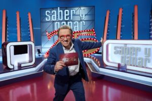 Imagen de archivo del presentador Jordi Hurtado durante la celebración de los 25 años de Saber y ganar, en febrero de 2022. EFE/Alejandro García